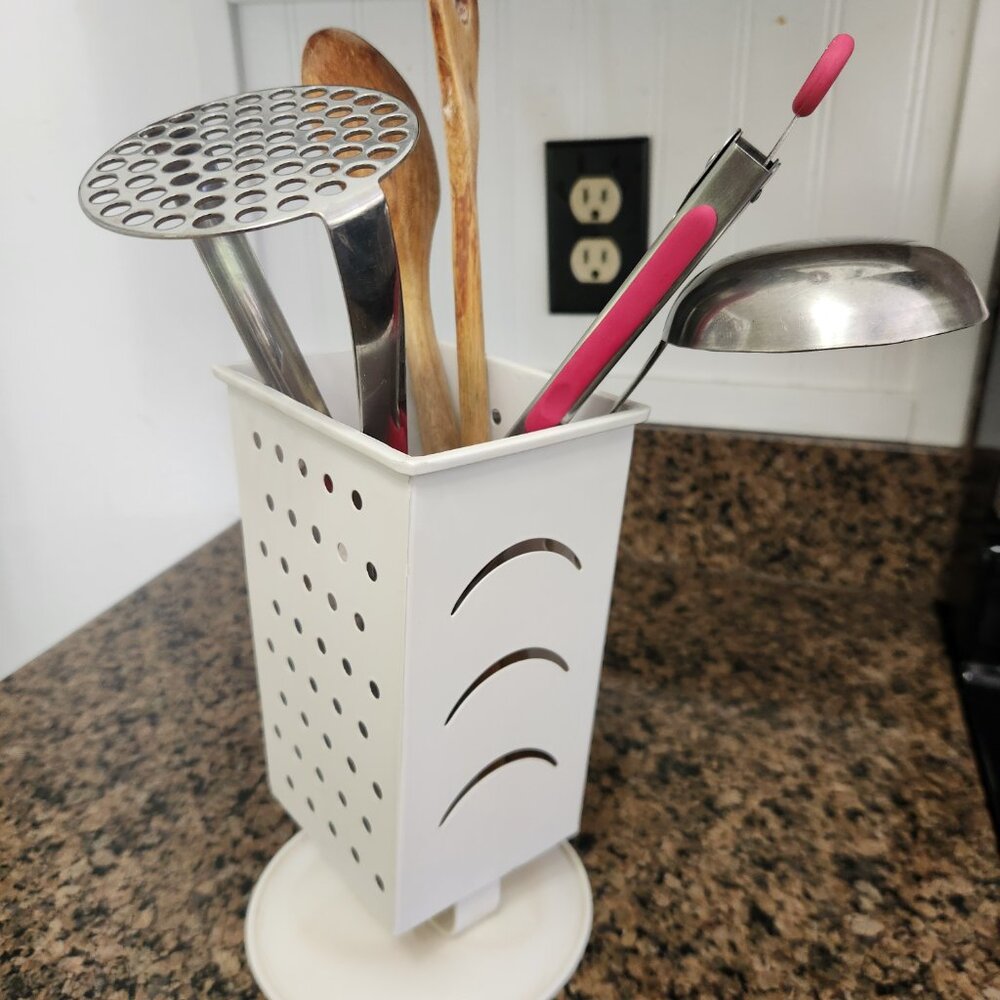 8.5" Rotating Grater Utensil Holder Kitchen Organizer Home Decor
